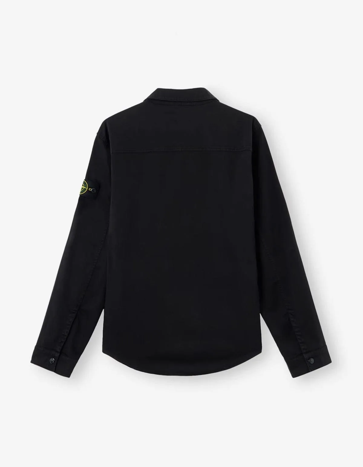 Stone Island Black Cotton Satin Overshirt sold by Zoo Fashions product image thumbnail 2