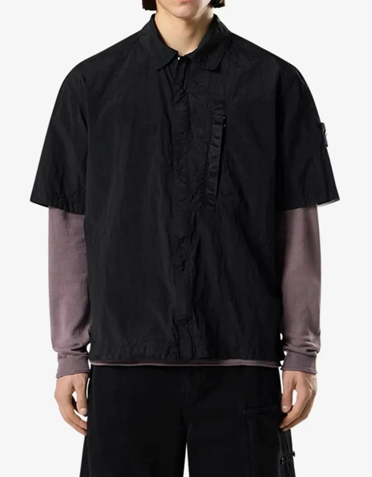 Stone Island Black Nylon Metal Shirt sold by Zoo Fashions product image thumbnail 3