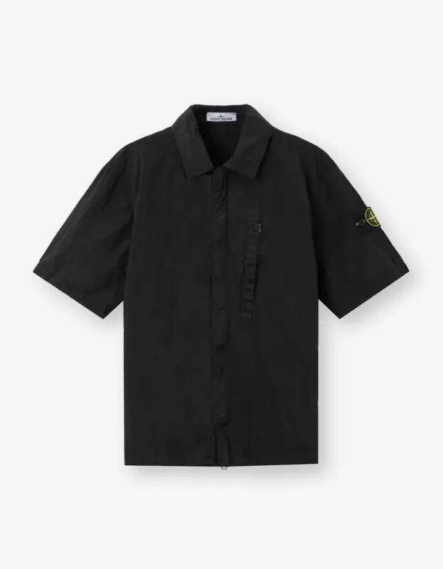 Stone Island Black Nylon Metal Shirt made by Stone Island