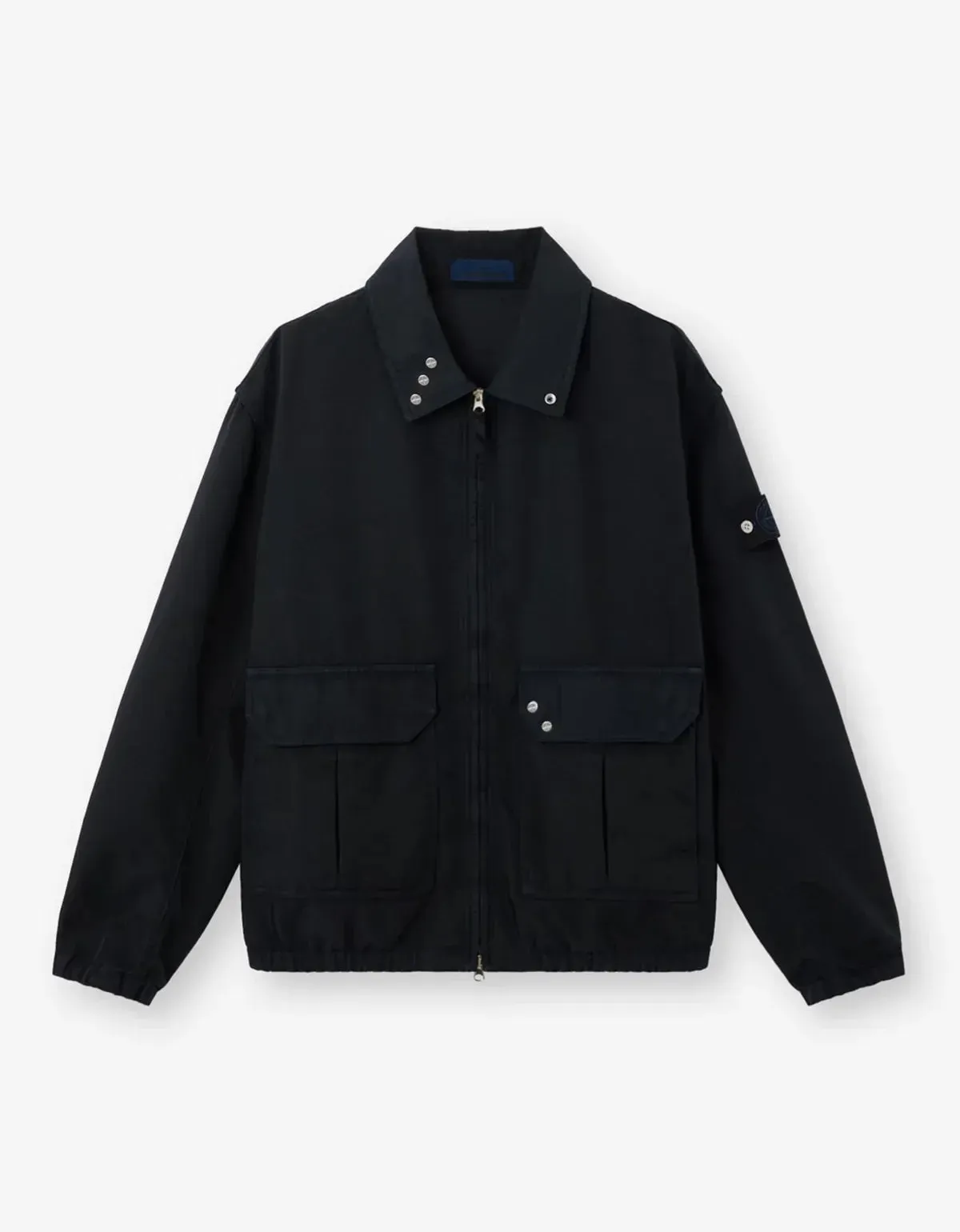 Stone Island Blue Dense Oxford Nylon-TC Jacket sold by Zoo Fashions