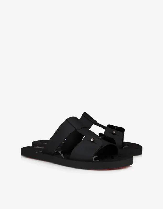 Christian Louboutin Black Zakouski Sandals made by Christian Louboutin