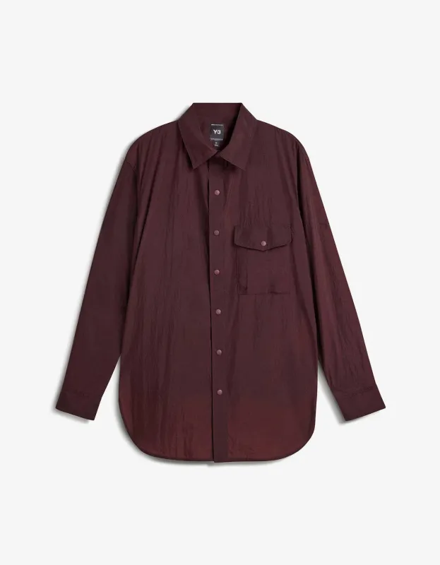 Y-3 Night Red Gradient 3-Stripes Nylon Overshirt made by Y-3