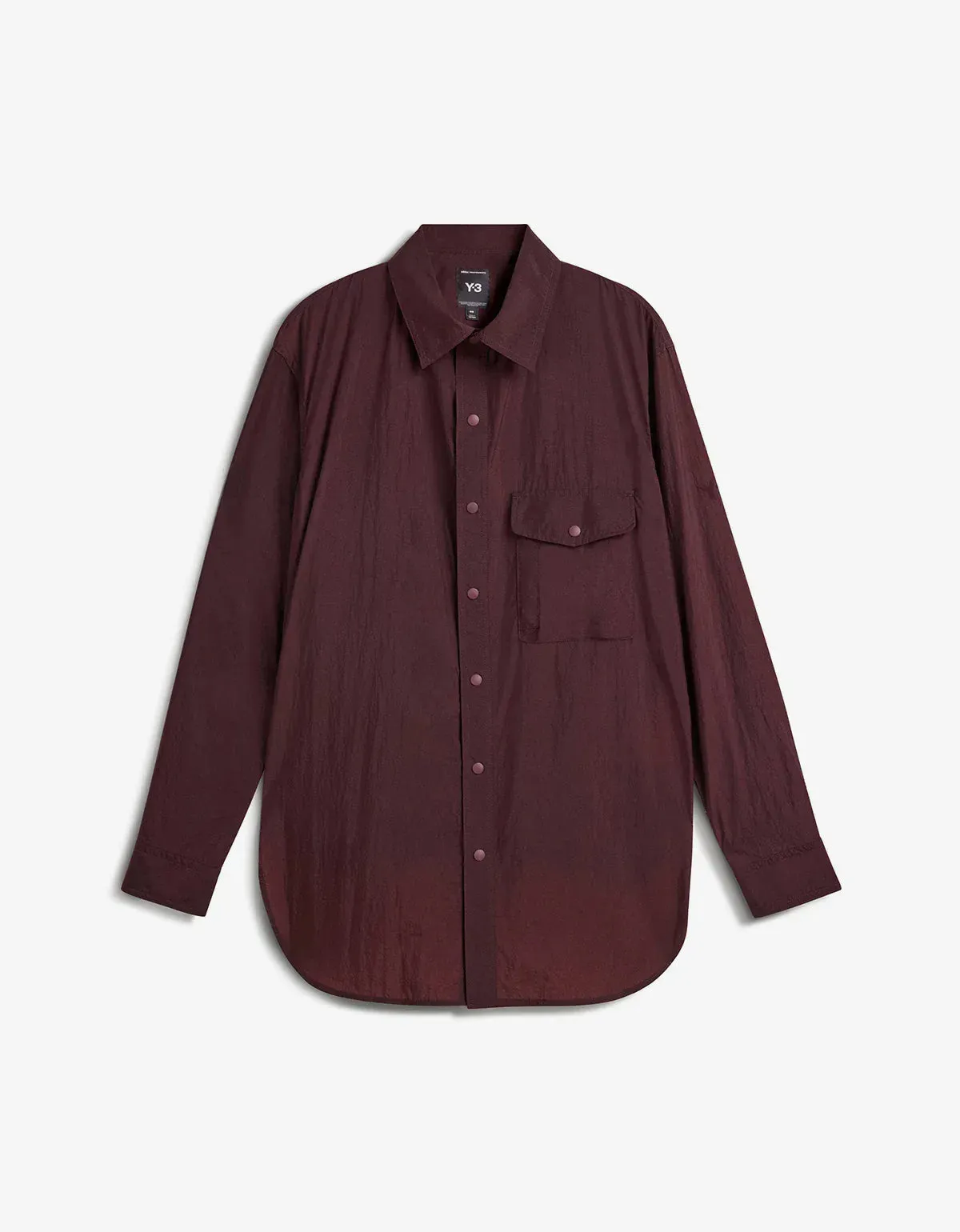 Y-3 Night Red Gradient 3-Stripes Nylon Overshirt sold by Zoo Fashions