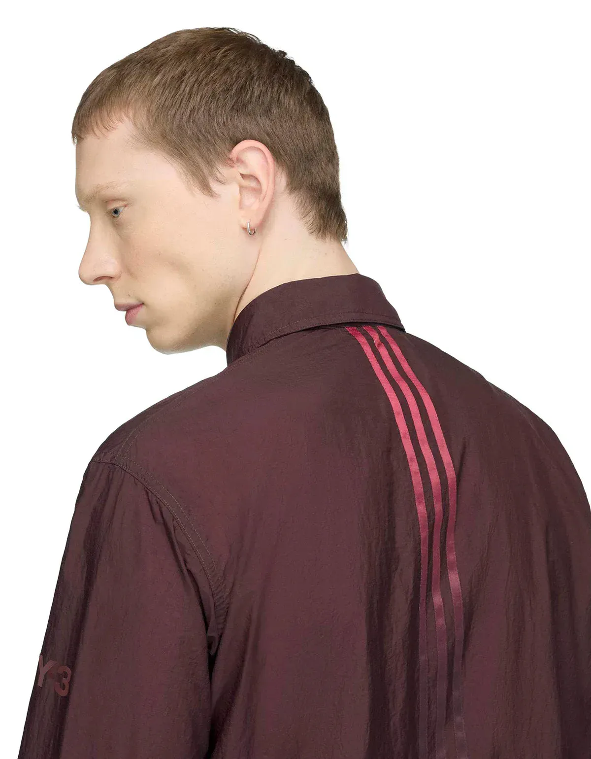 Y-3 Night Red Gradient 3-Stripes Nylon Overshirt sold by Zoo Fashions product image thumbnail 2