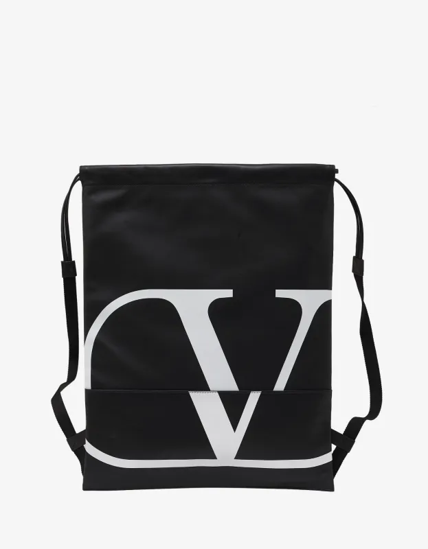 Valentino Garavani VLOGO Leather Drawstring Backpack made by Valentino