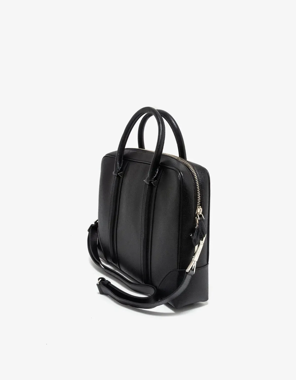 Givenchy Black Leather Briefcase with Shoulder Strap sold by Zoo Fashions product image thumbnail 2