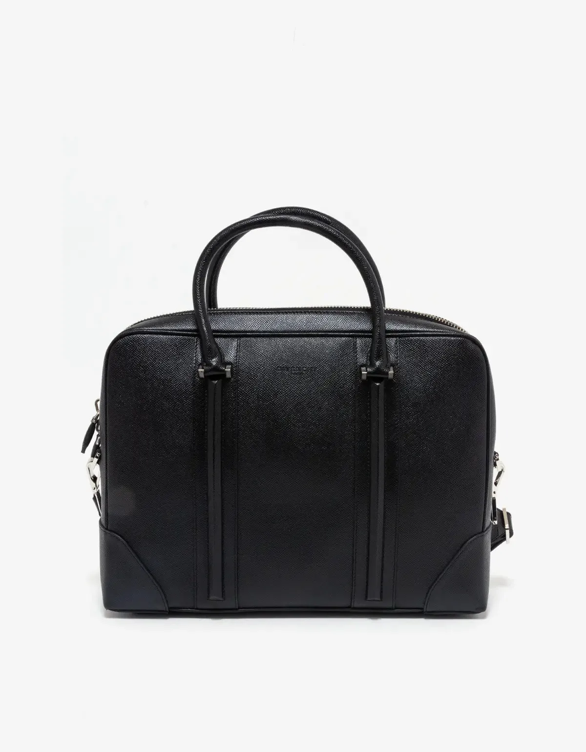 Givenchy Black Leather Briefcase with Shoulder Strap sold by Zoo Fashions