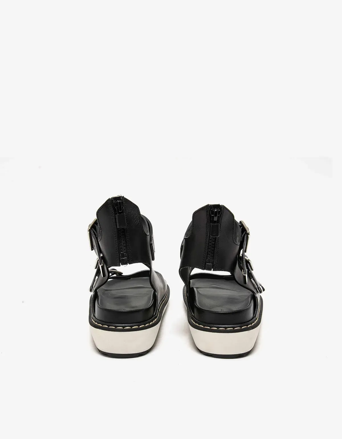 Givenchy Black Leather Belted Sandals sold by Zoo Fashions product image thumbnail 4