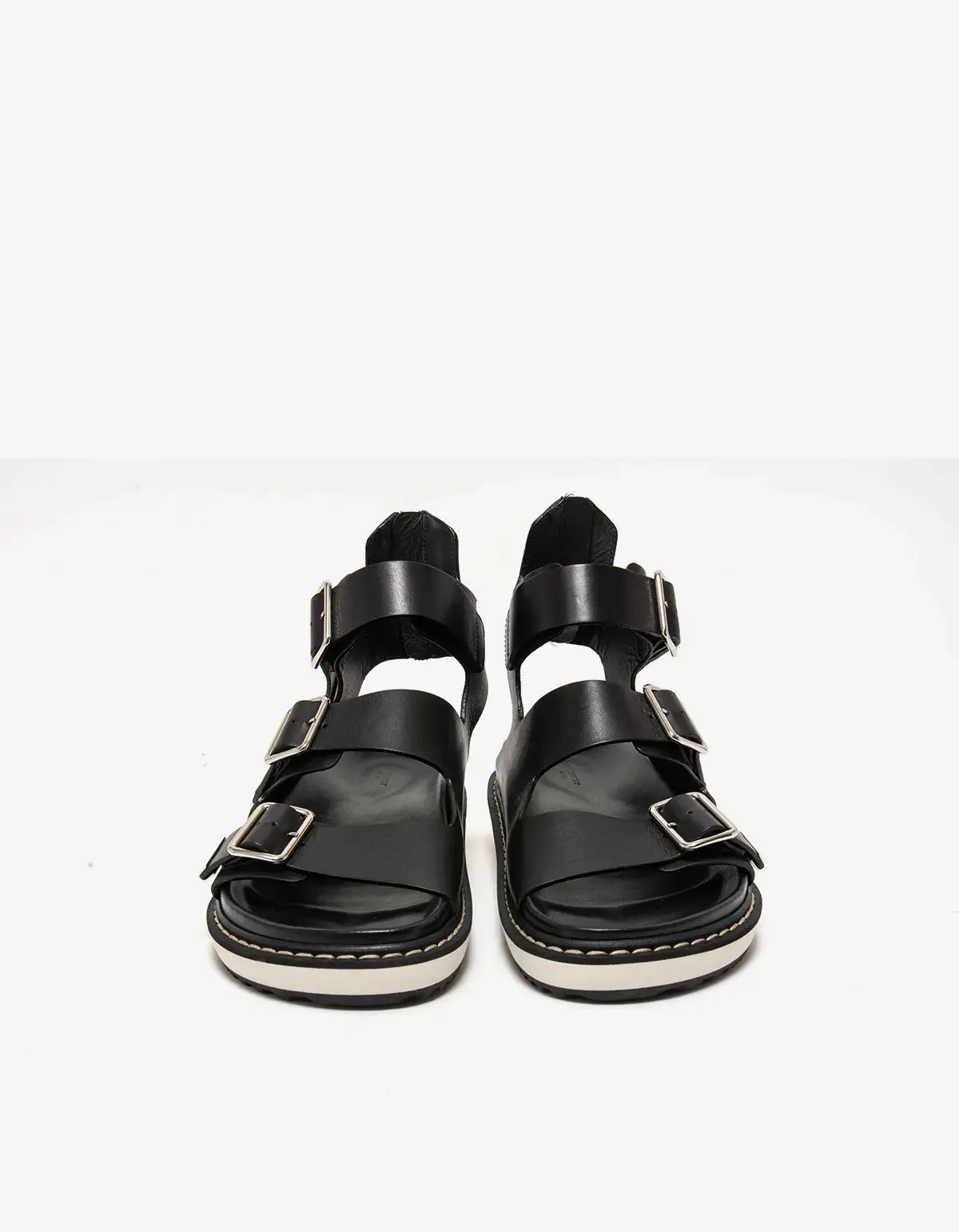Givenchy Black Leather Belted Sandals sold by Zoo Fashions product image thumbnail 3