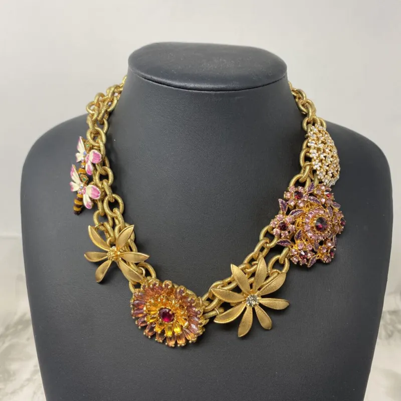 Banana Republic WOMEN'S NECKLACE gold purple pink sold by The Comeback