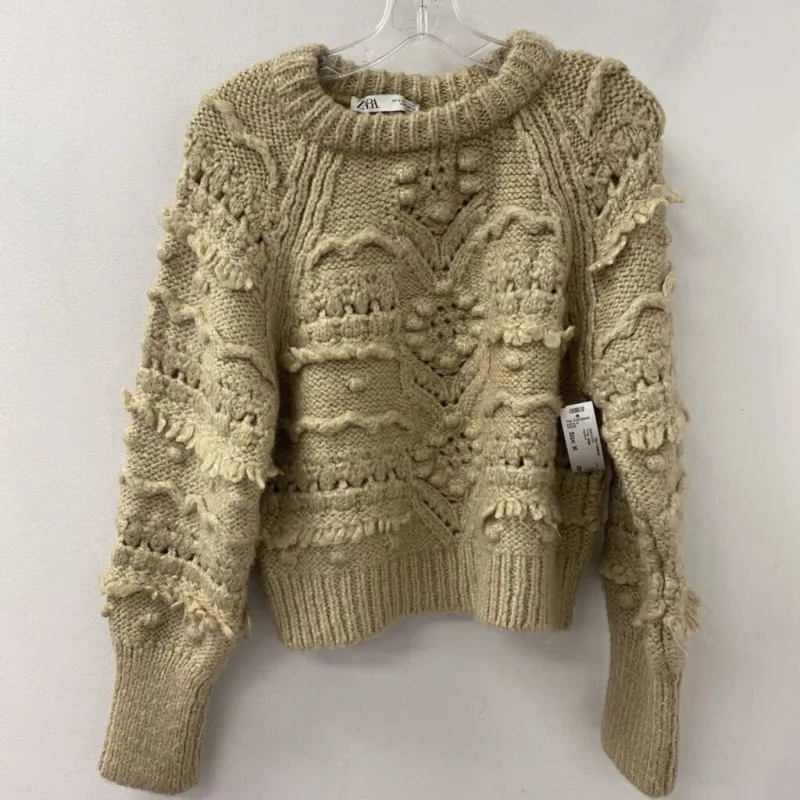 ZARA WOMEN'S SWEATER beige M sold by The Comeback