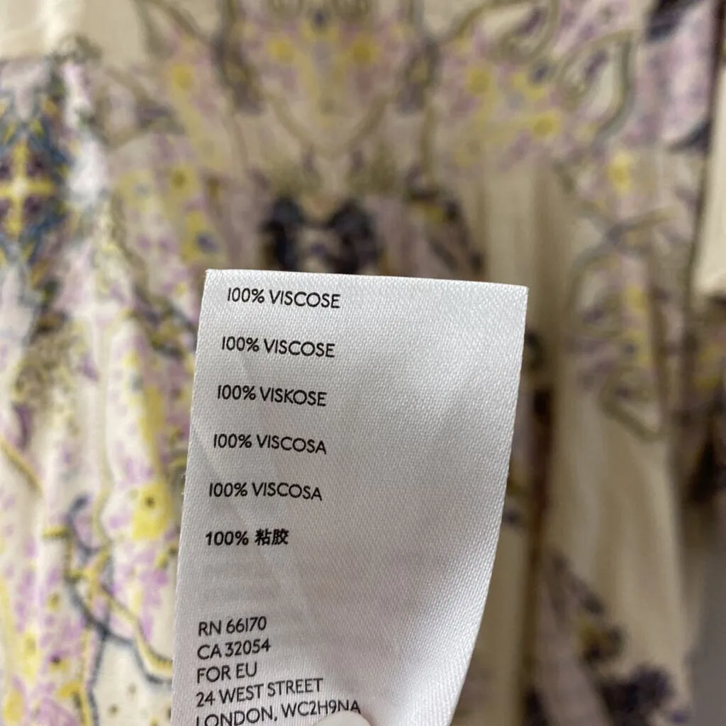 FREE PEOPLE WOMEN'S BLOUSE/SHIRT cream paisley L sold by The Comeback product image thumbnail 4