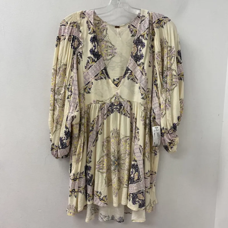 FREE PEOPLE WOMEN'S BLOUSE/SHIRT cream paisley L sold by The Comeback