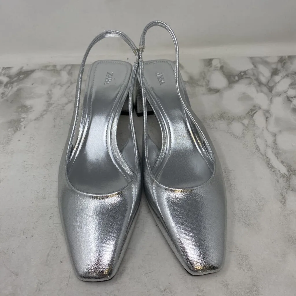 ZARA WOMEN'S HEELS silver 38 sold by The Comeback product image thumbnail 5