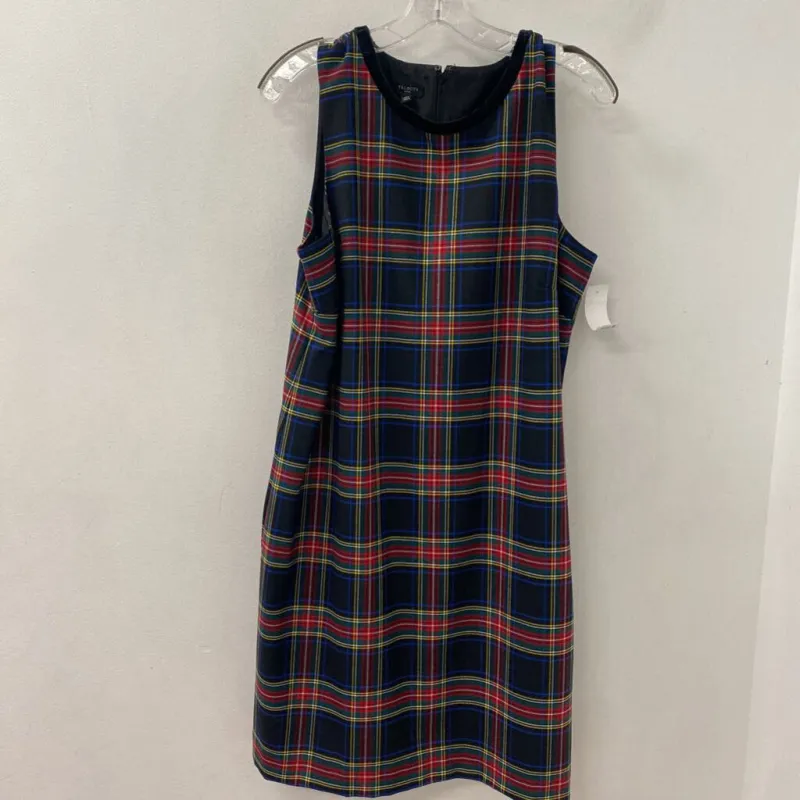 TALBOTS WOMEN'S DRESS black green red blue 14P made by Talbots