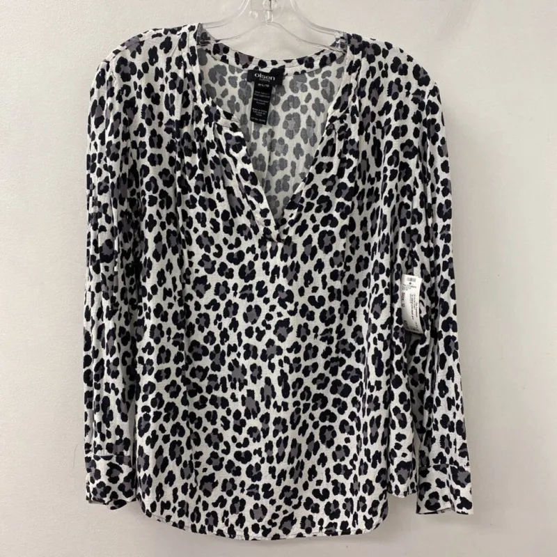 OLSEN WOMEN'S BLOUSE/SHIRT black grey 12 made by The Comeback