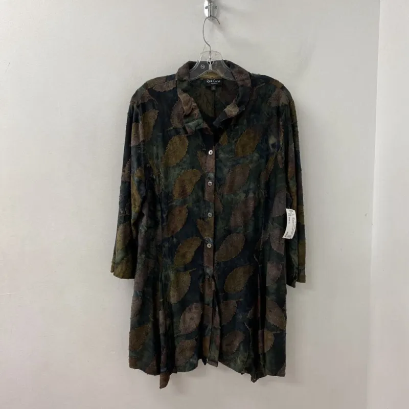 RED CORAL WOMEN'S TOP black cream brown L sold by The Comeback