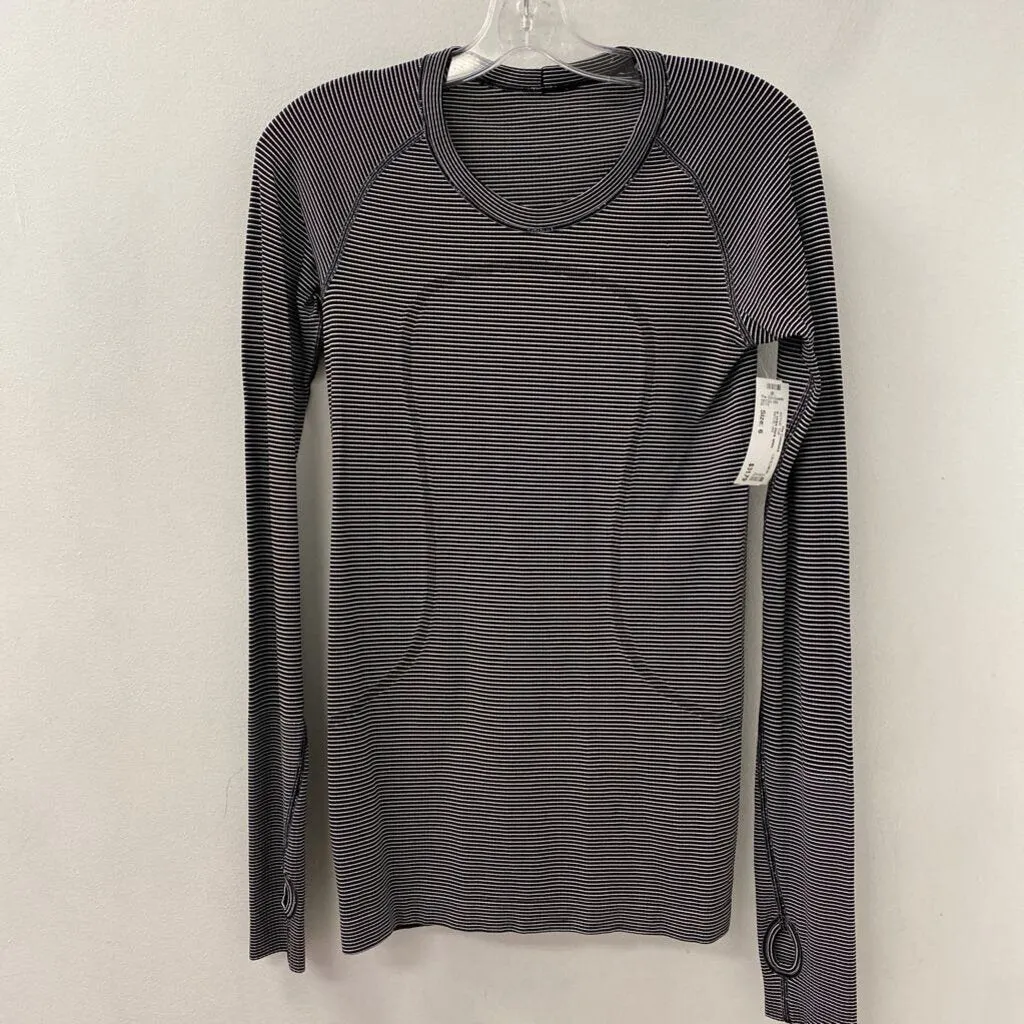LULULEMON WOMEN'S ACTIVE TOP black white 6 sold by The Comeback
