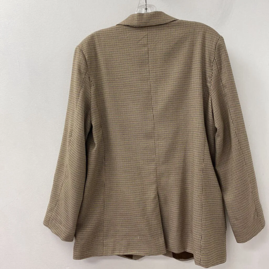 OAK + FORT WOMEN'S BLAZER/JACKET beige blue brown L sold by The Comeback product image thumbnail 2