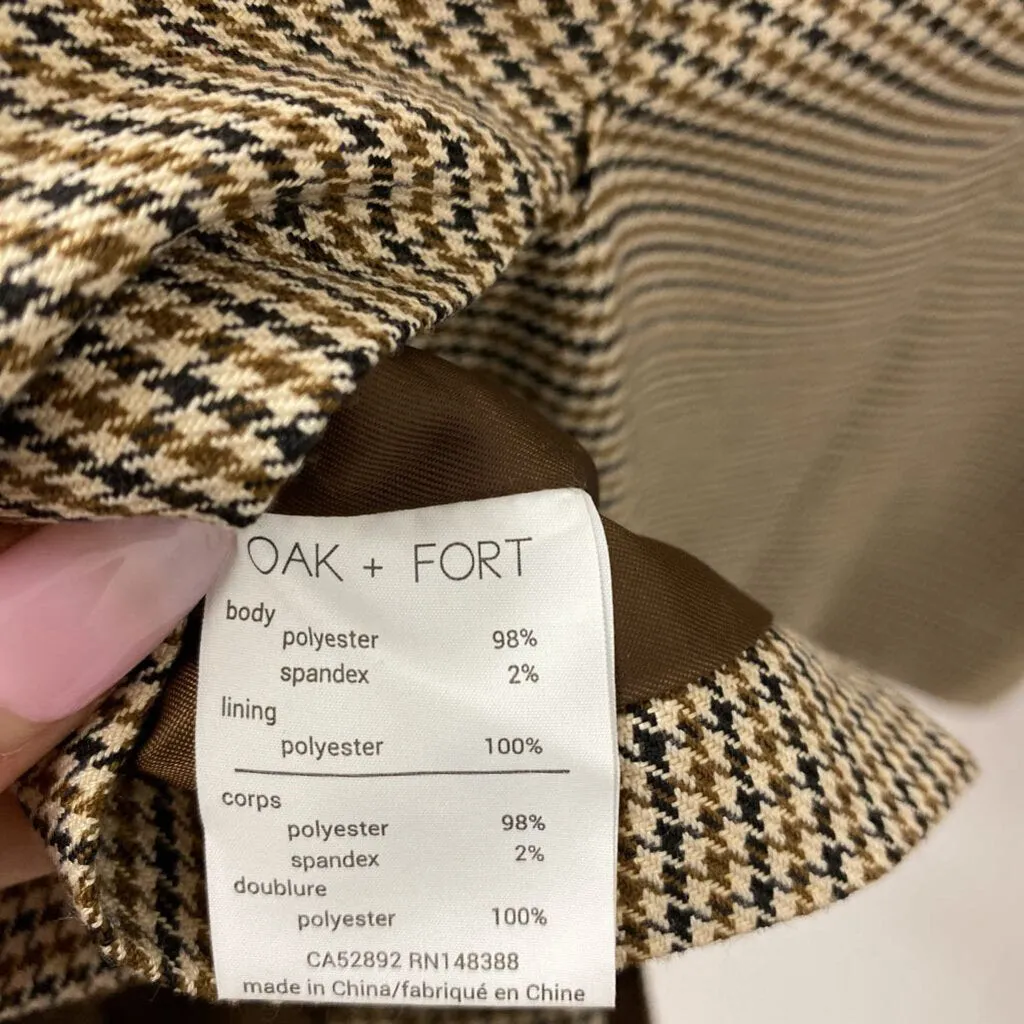 OAK + FORT WOMEN'S BLAZER/JACKET beige blue brown L sold by The Comeback product image thumbnail 3