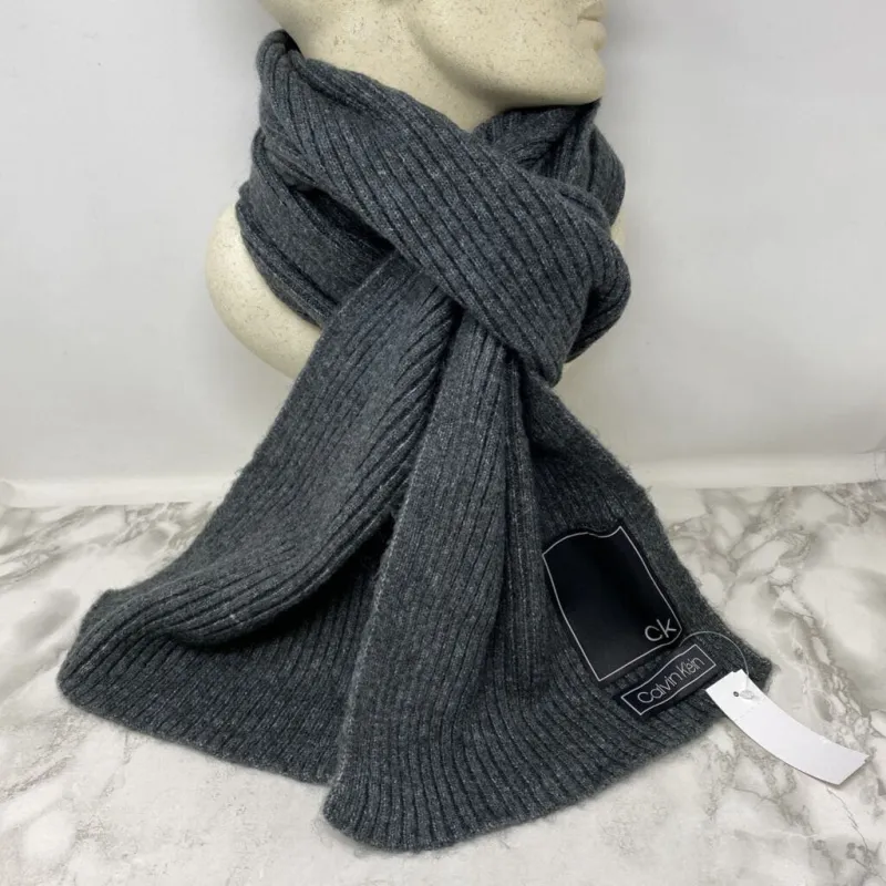 CALVIN KLEIN WOMEN'S SCARF/SHAWL grey sold by The Comeback