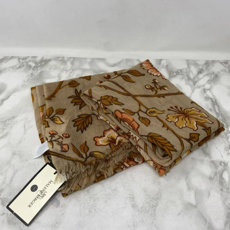 BY MALENE BIRGER WOMEN'S SCARF/SHAWL brown orange cream sold by The Comeback