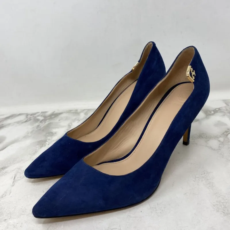 TORY BURCH WOMEN'S FOOTWEAR navy 10 sold by The Comeback