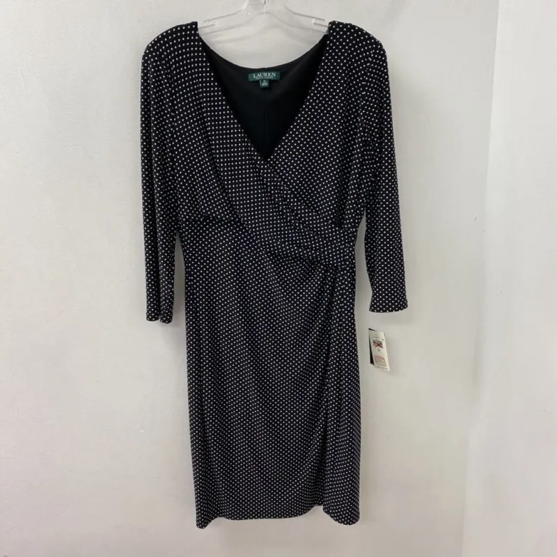 LAUREN WOMEN'S DRESS black white dots 14 sold by The Comeback