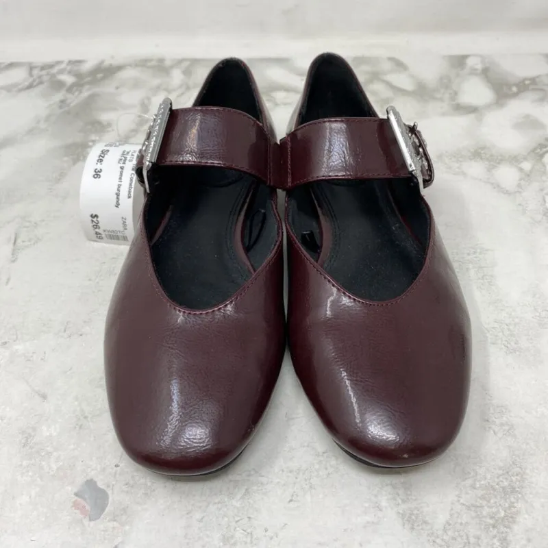 ZARA WOMEN'S FLATS burgundy 36 sold by The Comeback