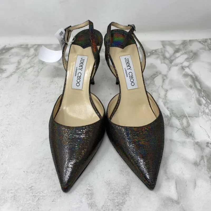 JIMMY CHOO WOMEN'S HEELS silver 39 sold by The Comeback