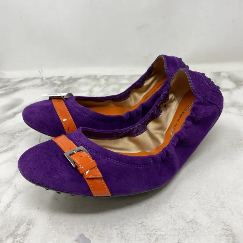 TOD'S WOMEN'S FLATS purple orange 37.5 made by Tod's