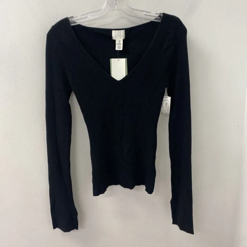 H&M WOMEN'S TOP black S made by H&M