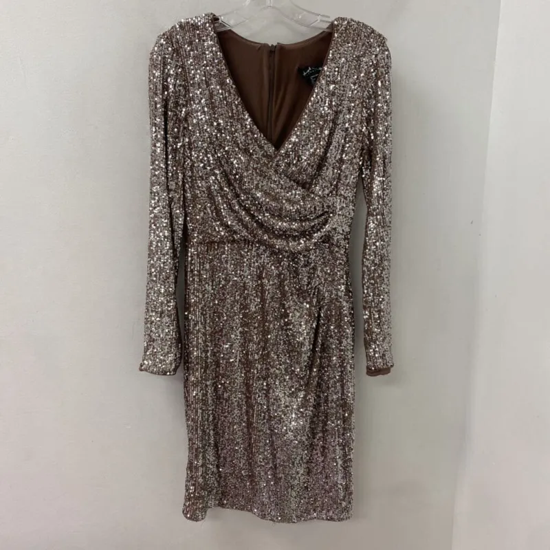 JOSEPH RIBKOFF WOMEN'S PARTY DRESS taupe silver mix 8 made by Joseph Ribkoff