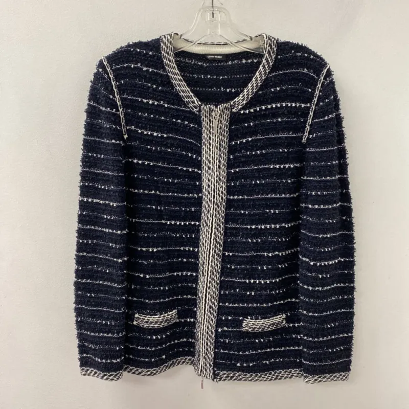 GERRY WEBER WOMEN'S CARDIGAN navy white L/44 sold by The Comeback