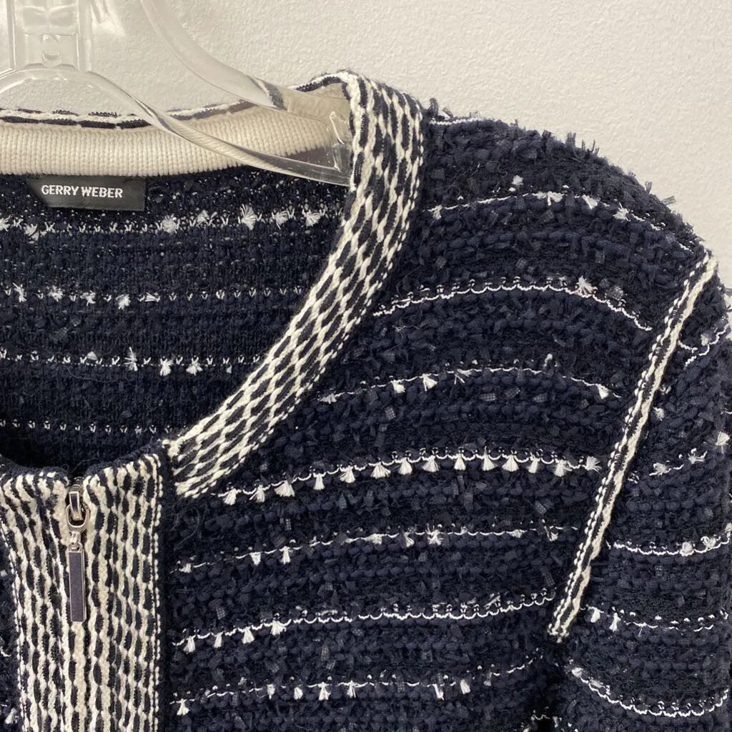GERRY WEBER WOMEN'S CARDIGAN navy white L/44 sold by The Comeback product image thumbnail 2