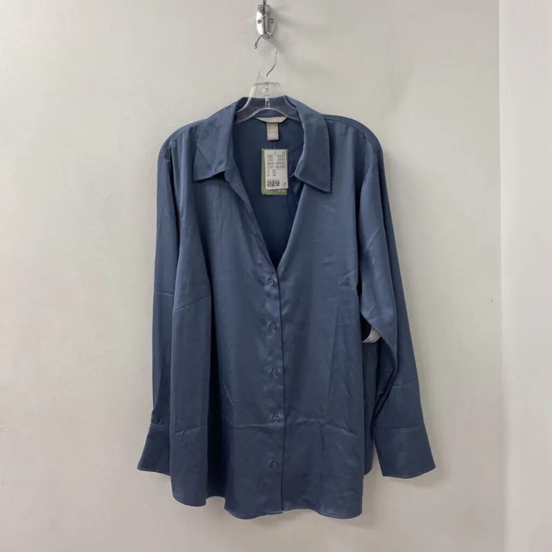 H&M WOMEN'S PLUS TOP blue XXL made by H&M
