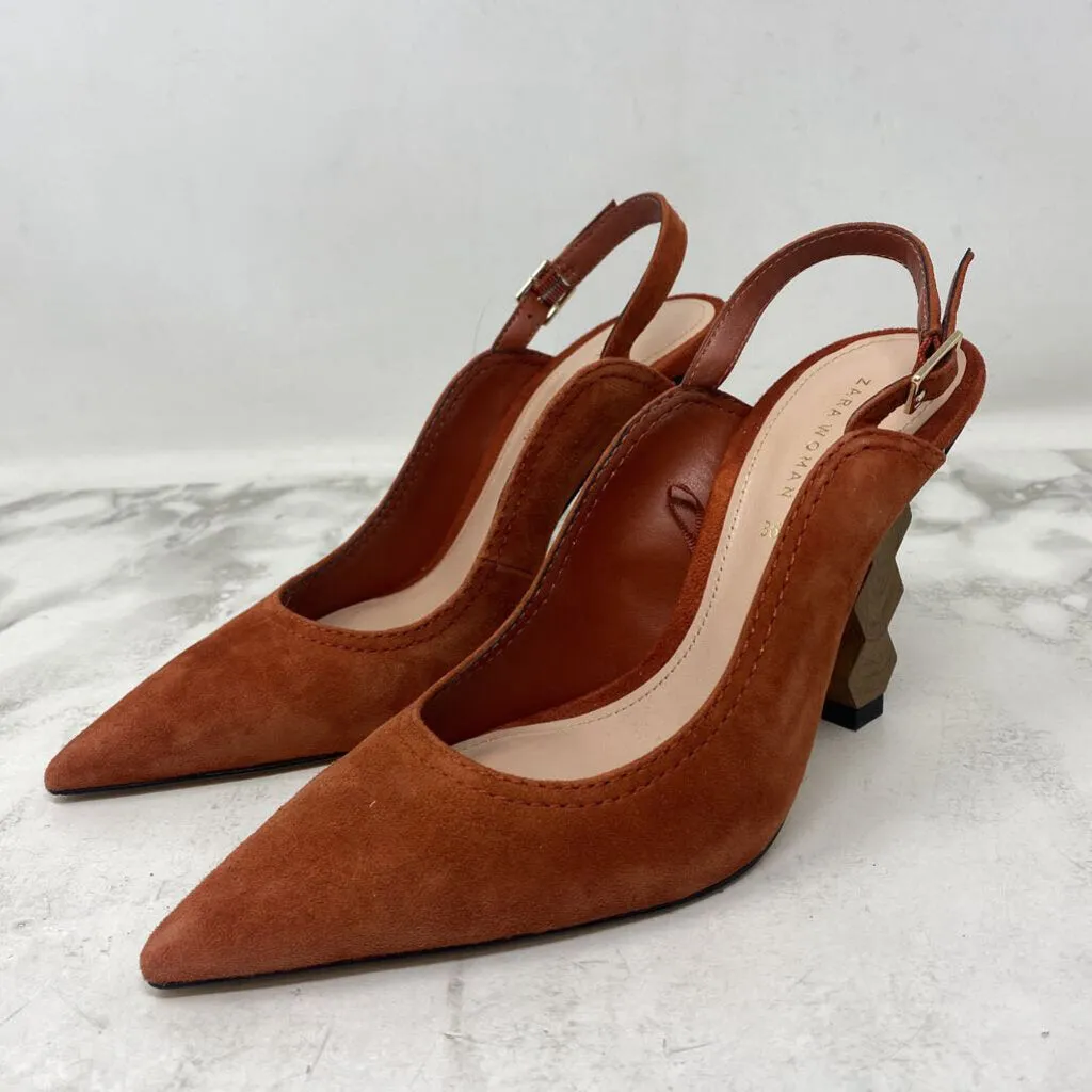 ZARA WOMEN'S HEELS orange 36 sold by The Comeback