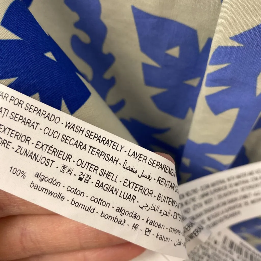 ZARA WOMEN'S BLOUSE/SHIRT ivory blue green M sold by The Comeback product image thumbnail 4