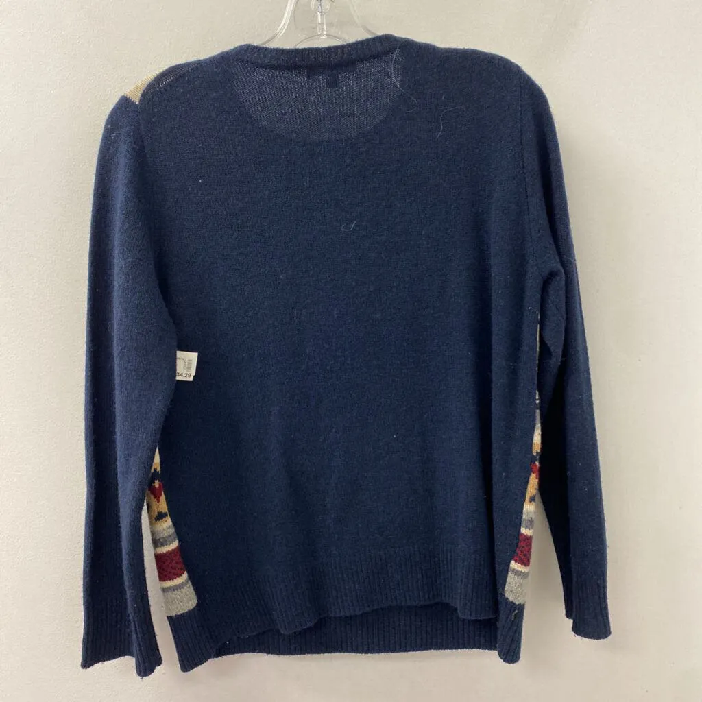 J CREW WOMEN'S SWEATER navy cream red M sold by The Comeback product image thumbnail 3