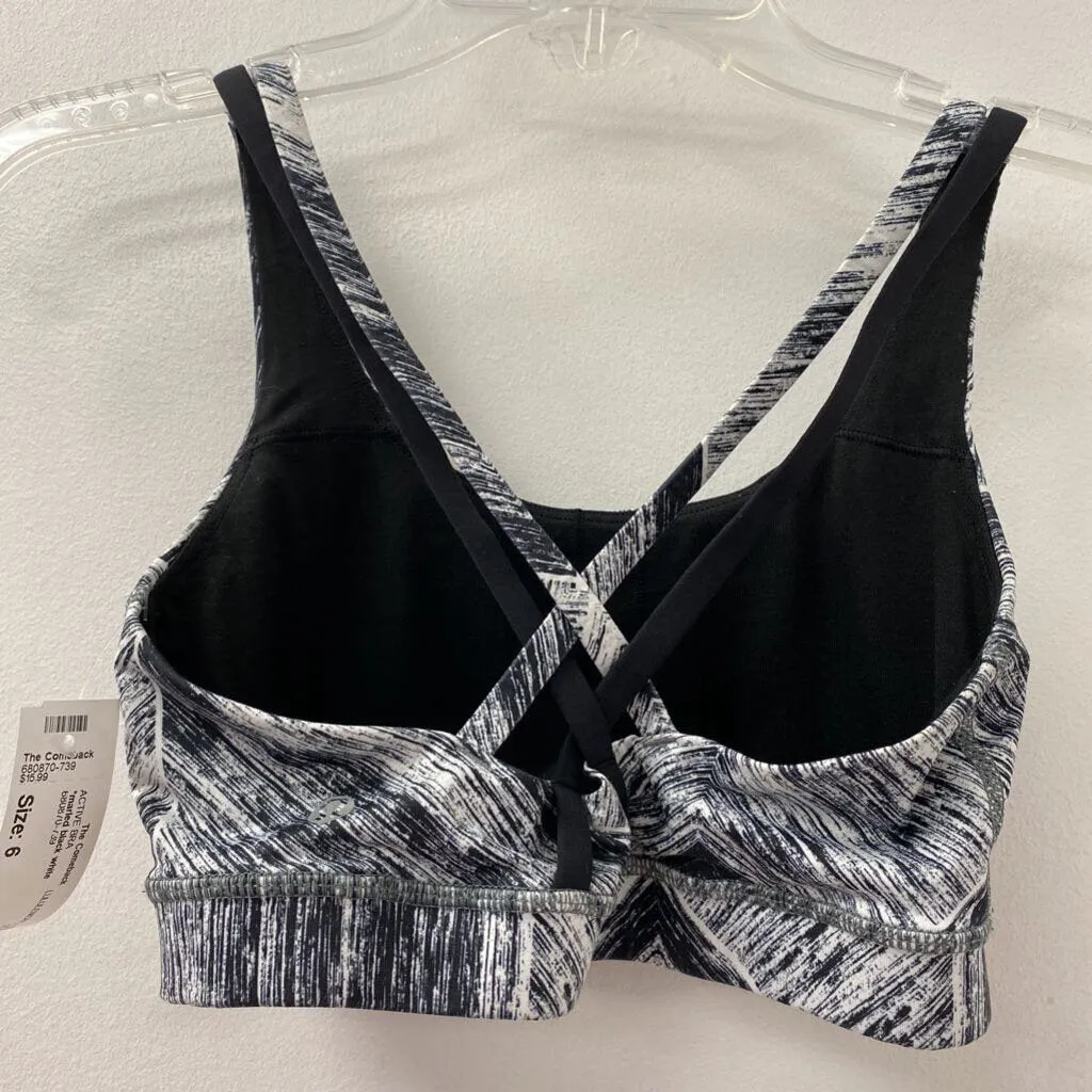 LULULEMON WOMEN'S ACTIVE BRA black white 6 sold by The Comeback product image thumbnail 2
