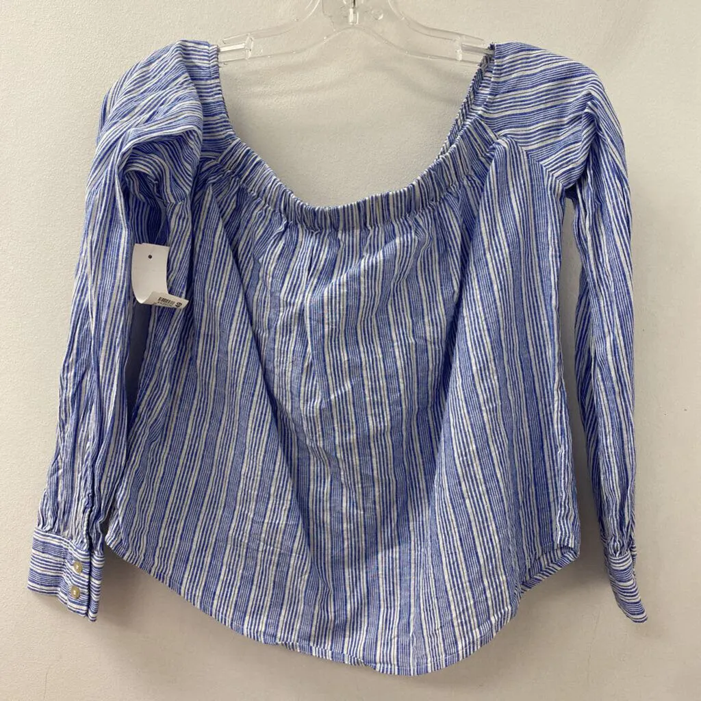 FREE PEOPLE WOMEN'S BLOUSE/SHIRT blue white XS sold by The Comeback product image thumbnail 2