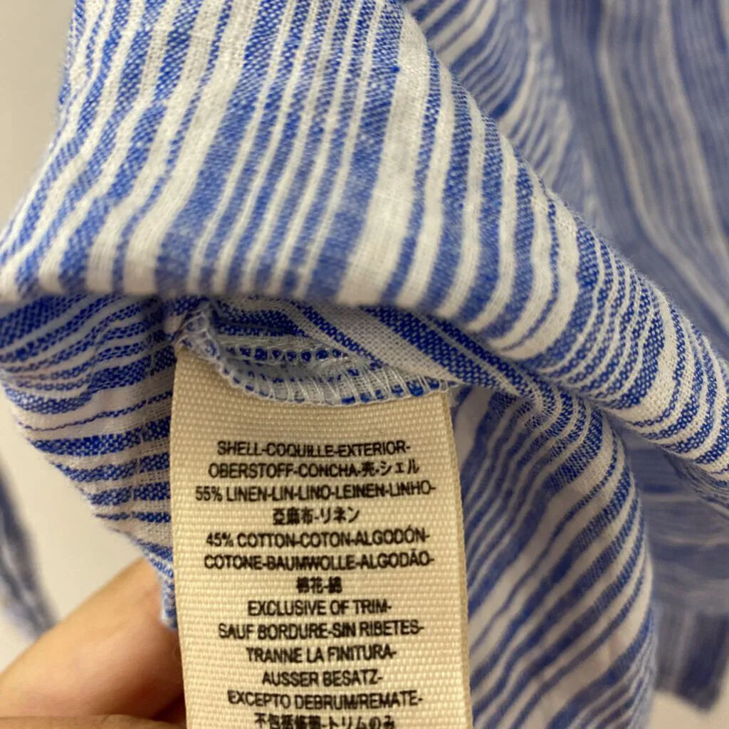 FREE PEOPLE WOMEN'S BLOUSE/SHIRT blue white XS sold by The Comeback product image thumbnail 3