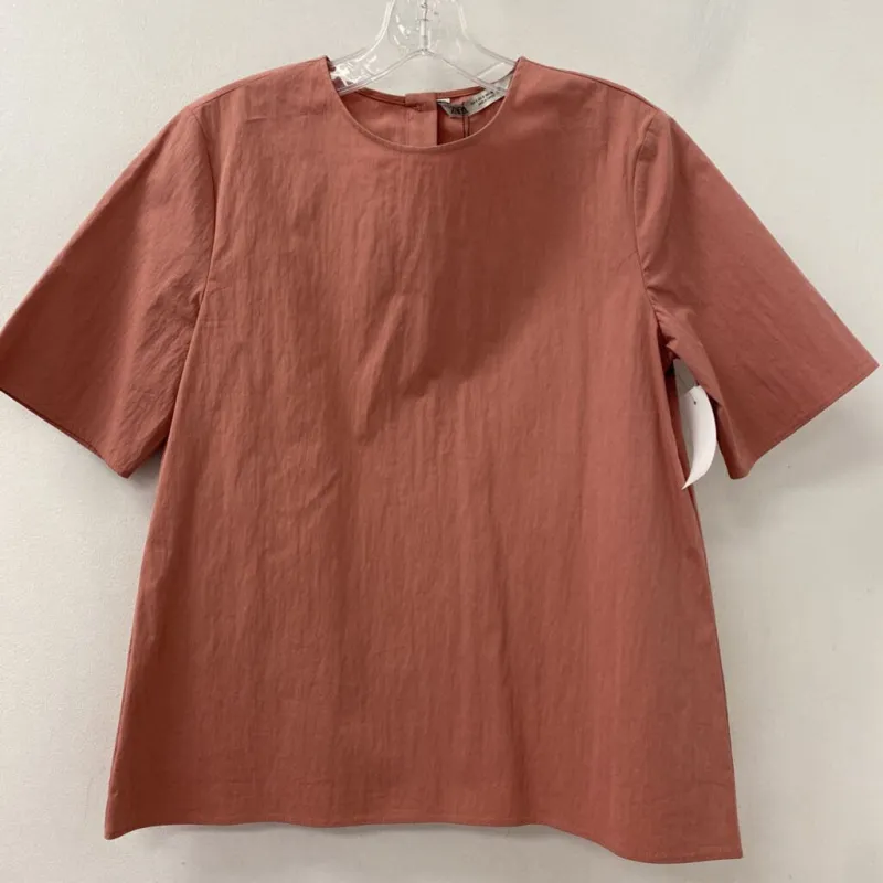 ZARA WOMEN'S BLOUSE/SHIRT pink S made by Zara