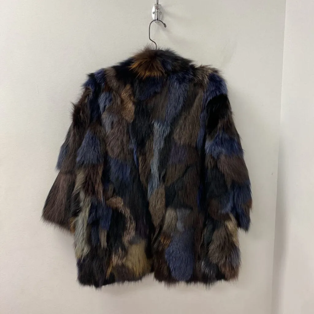 DIANE von FURSTENBERG WOMEN'S COAT black navy tan L sold by The Comeback product image thumbnail 3