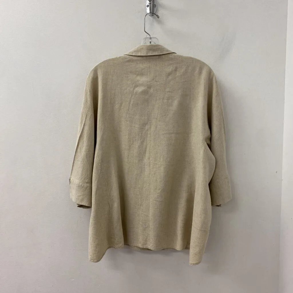 ZARA WOMEN'S BLOUSE/SHIRT beige M sold by The Comeback product image thumbnail 2