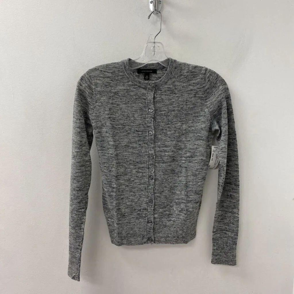ANN TAYLOR WOMEN'S CARDIGAN grey marled XS sold by The Comeback