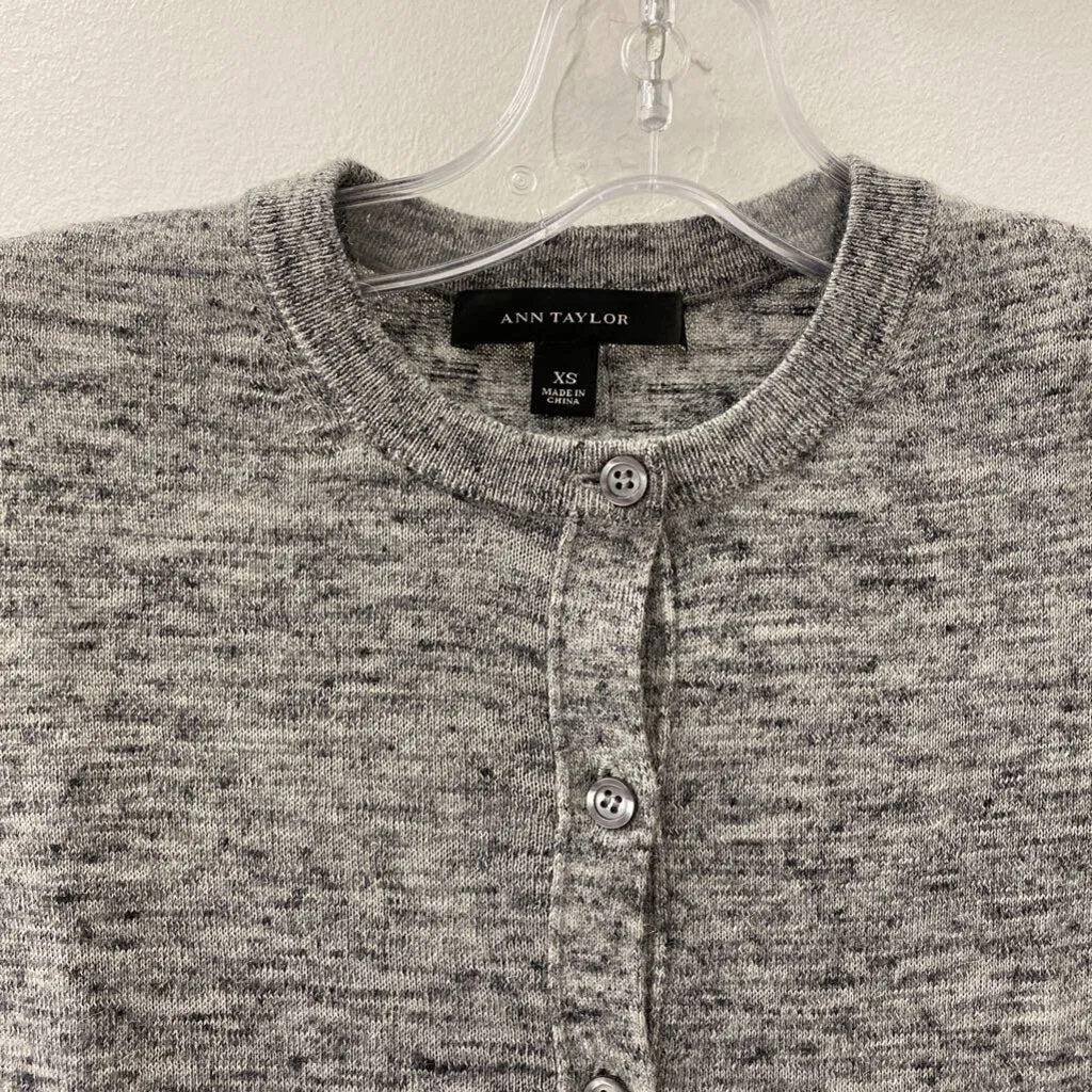 ANN TAYLOR WOMEN'S CARDIGAN grey marled XS sold by The Comeback product image thumbnail 2