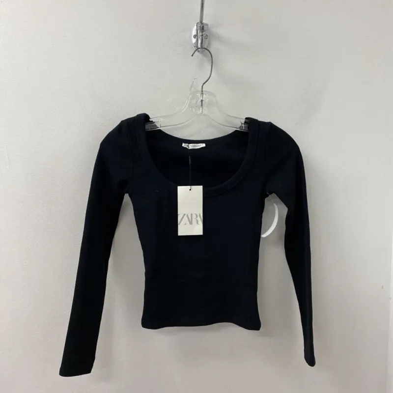 ZARA WOMEN'S T-SHIRT black S made by Zara