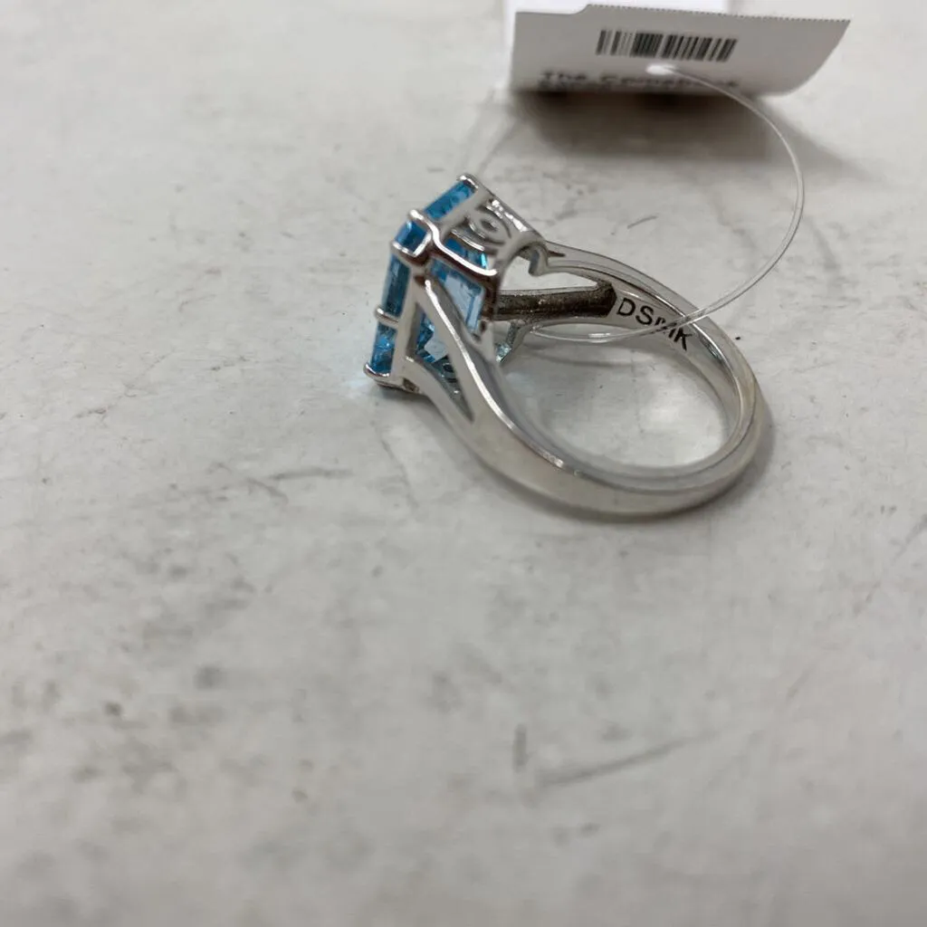 925 WOMEN'S RING blue silver 7.75 sold by The Comeback product image thumbnail 3