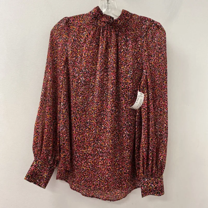 H&M WOMEN'S BLOUSE/SHIRT pink black multi S made by H&M